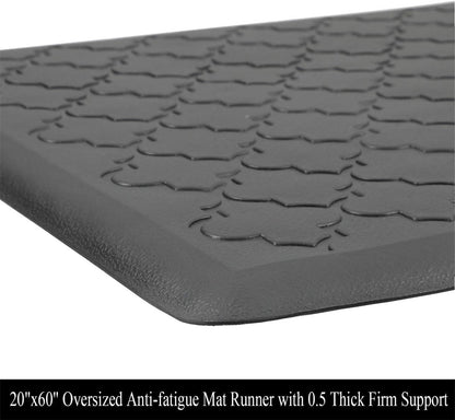 Kitchen Mat Cushioned Anti-Fatigue Floor Runner Waterproof Non-Slip Standing Ergonomic Comfort Rug for Office,Sink,Laundry,Desk,20"X60"